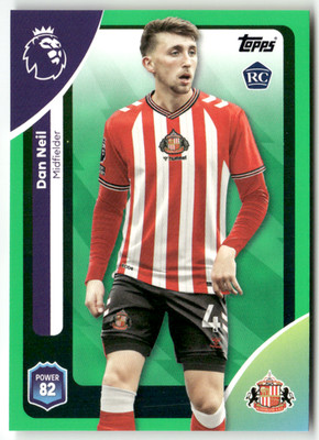 Topps Premier League 2025-26 No. 350 Dan Neil Rookie Green Parallel