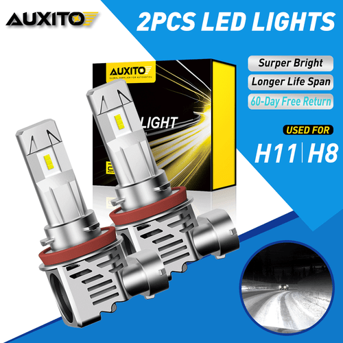 AUXITO H11 LED Kit Headlight Low Beam Bulb Super Bright 6500K CANBUS Free Return - Bild 1 von 11