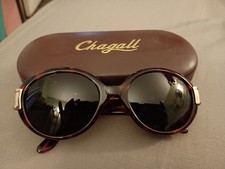 Vintage Chagall G583 Tortoise Shell Gold Oval Sunglasses Italy New With Case