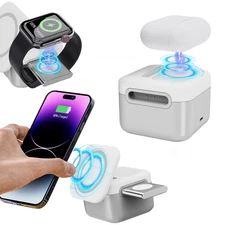 3In1 Fast Charging Station Dock Wireless Charger For Apple Watch AirPods iPhone