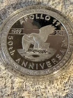 1 oz .999  Fine Silver Round  – One Troy Ounce Bullion Apollo 11