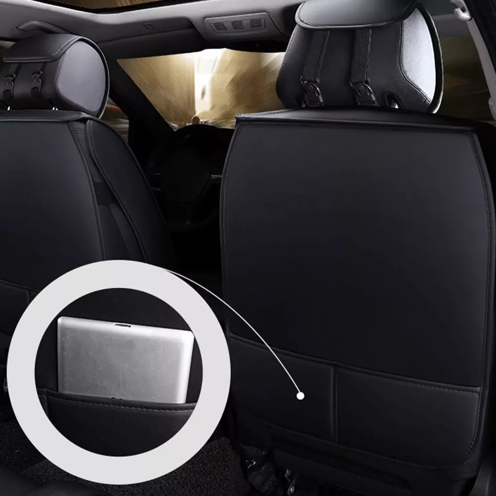 Flexzon Coprisedili Auto in Ecopelle Nero per Ford Focus Kuga Puma Fiesta - Miniatura 4