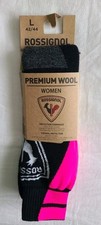 NWT Rossignol Wool OTC Ski Socks Made In Italy Pink Womens Size L 10-11.5 US