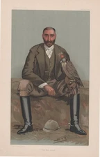 Antique Vanity Fair Game Hunter Litho of Hon. Gerald William Lascelles, 1897