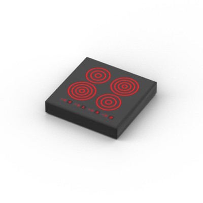 Ceramic Electric Stove   Custom printed original LEGO  brick tile / 22089