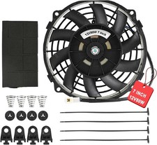 Universal 7 Radiator Electric Fan Slim Pull Cooling 12v 800cfm Mount Kit