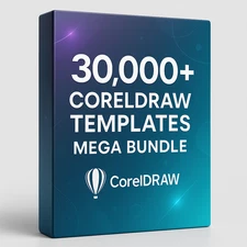 30,000+ CorelDRAW Templates Mega Bundle | Digital Download | CDR Files