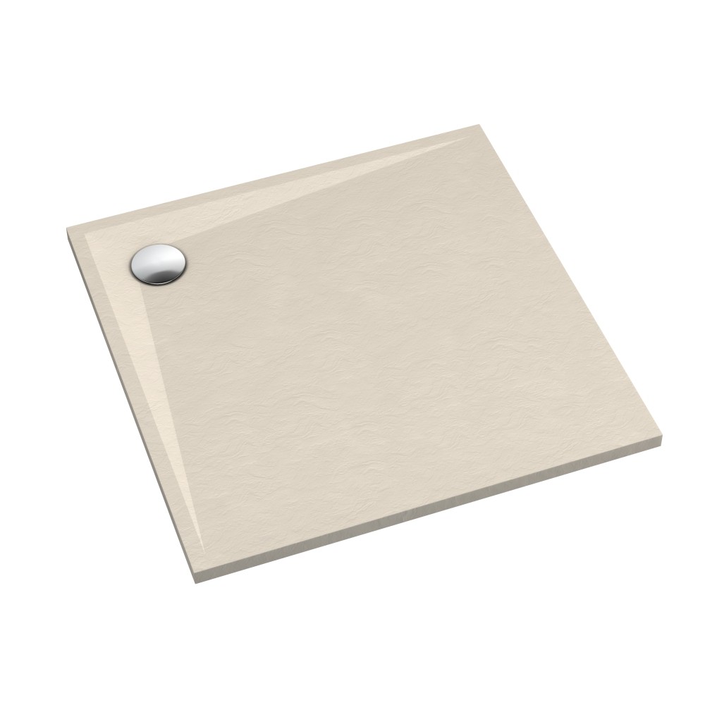 Plato De Ducha Stabilsound Plus Helio Cashmere Efecto Piedra 80x80x3 Cm