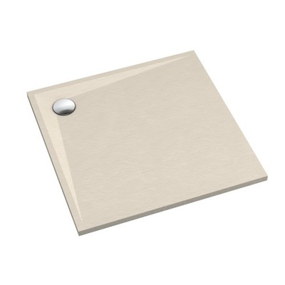 Duschwanne Duschtasse Stabilsound Plus Helio Cashmere Steinoptik 80x80x3 cm