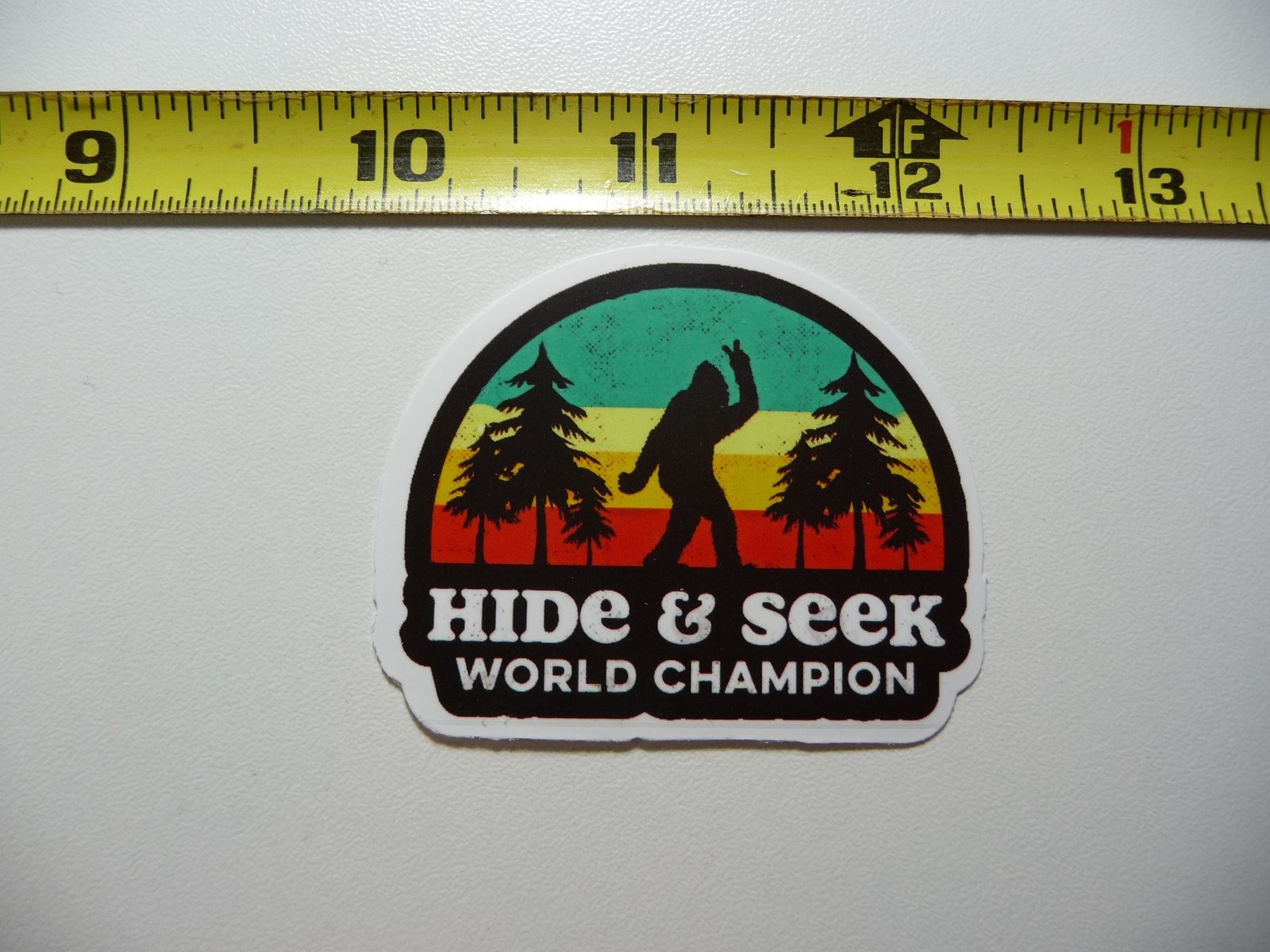 Bigfoot Sasquatch Hide Seek Champion Funny Animal Existence Decal Sticker