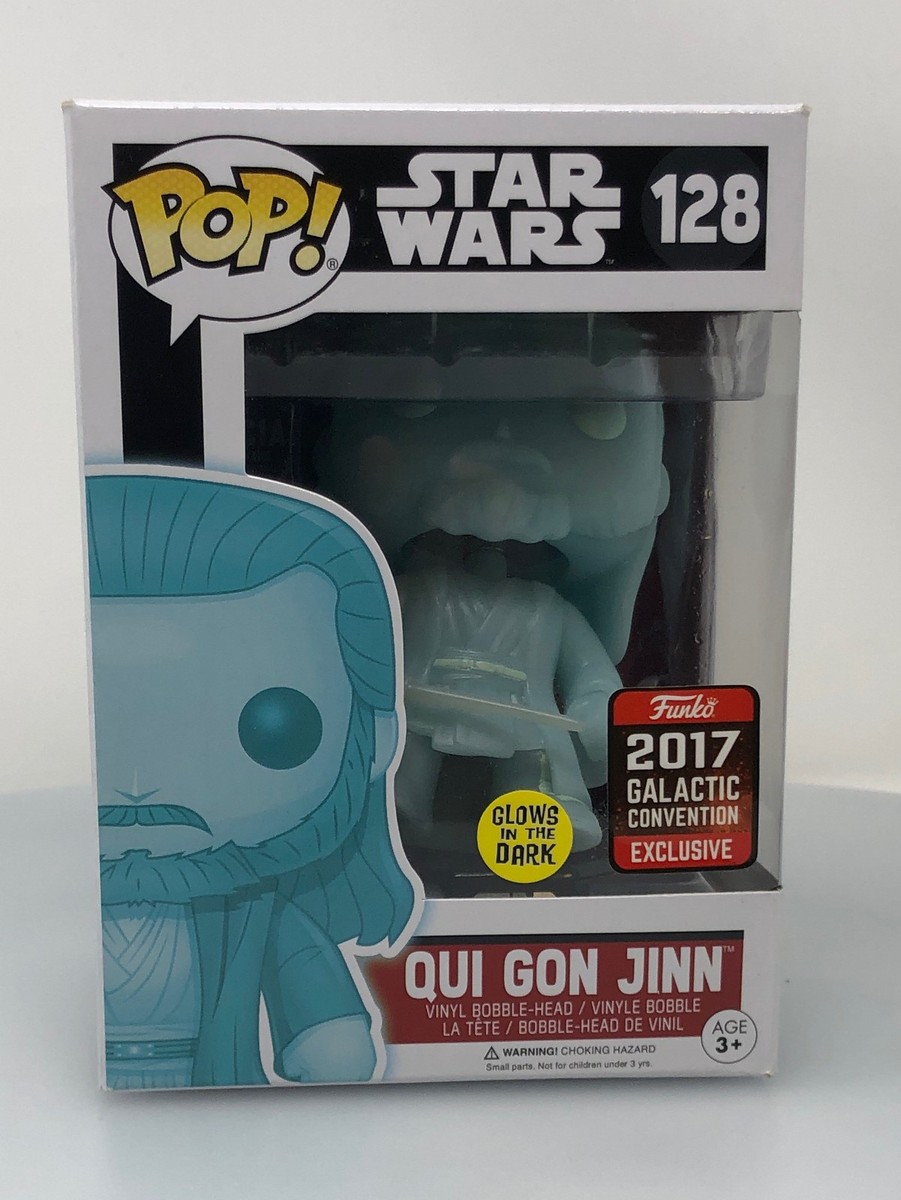 Funko Pop Star Wars Qui Gon Jinn 128 Holographic Exclusive
