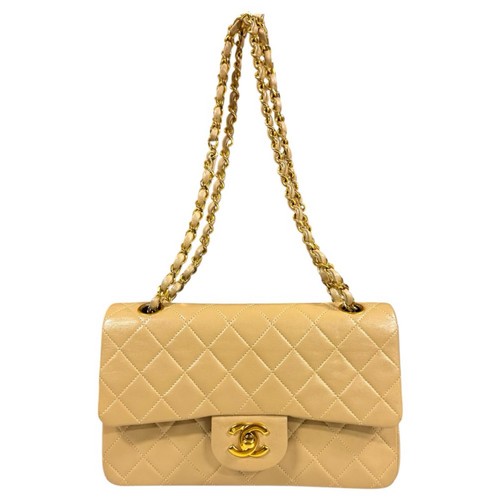 CHANEL Shoulder Bag lambskin W flap W Chain used