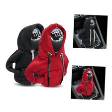 Car Gear Shift Hoodie, Fashionable Gear Shift Knob Cover, Mini Red Black 2 Pcs