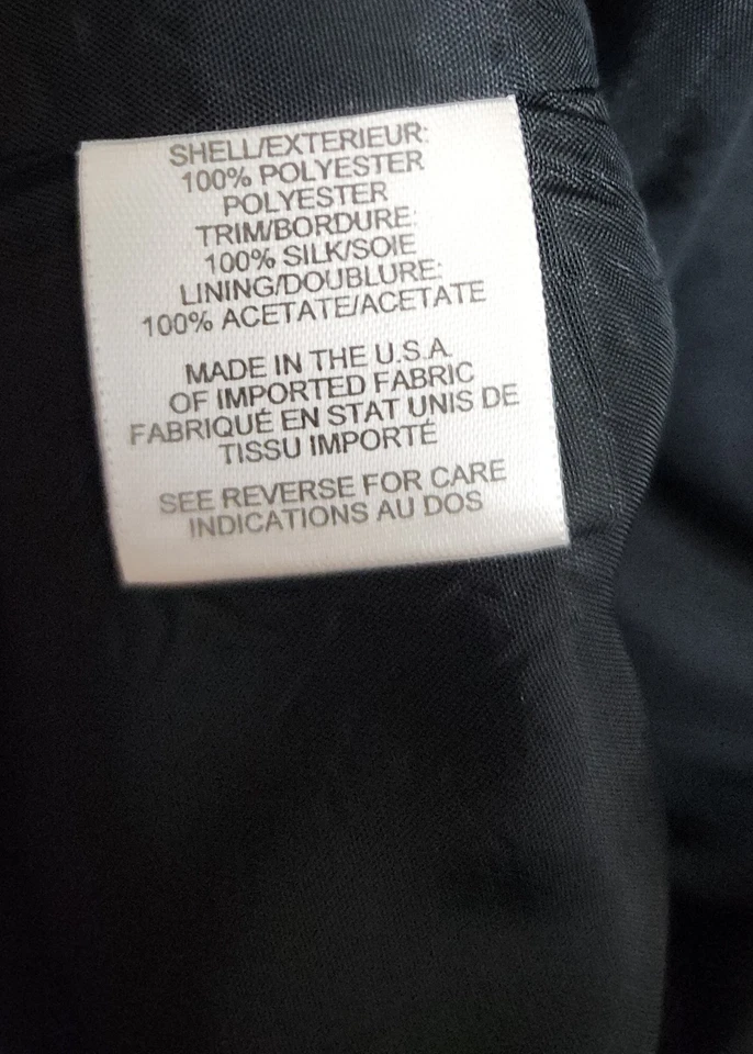 Blazer para mujer Talbots negro con volantes. Talla 20. Foto 2 de 4