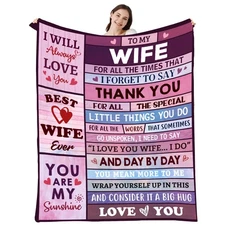 Gifts for Wife I Love You Gifts for Her Wife Birthday Gift Ideas Wife Blanket