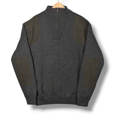 Barbour Storm Half Zip Loden Herren 2XL dunkelgrün 100% Merinowolle Strickpullover