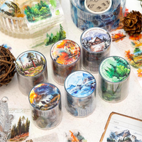 Washi Tape PET Washi Sticker 6 Rollen Aesthetic Scrapbook Stickers Bunt Aufklebe