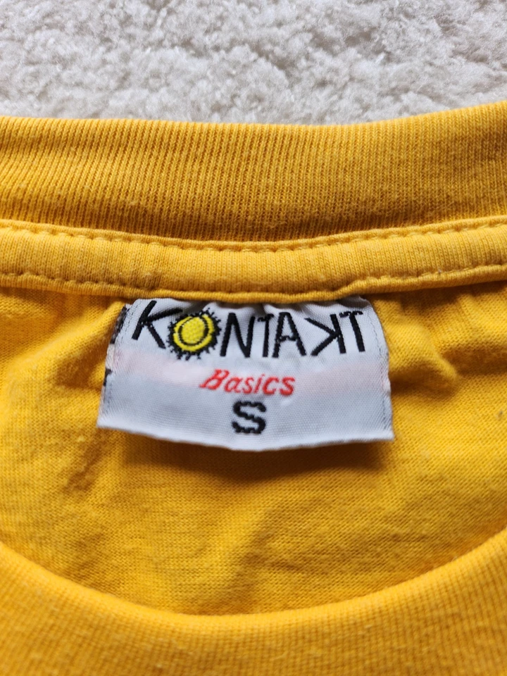 T-shirt vintage Martinique Les Antilles Kontiki jaune 100% coton taille S - Photo 3/4