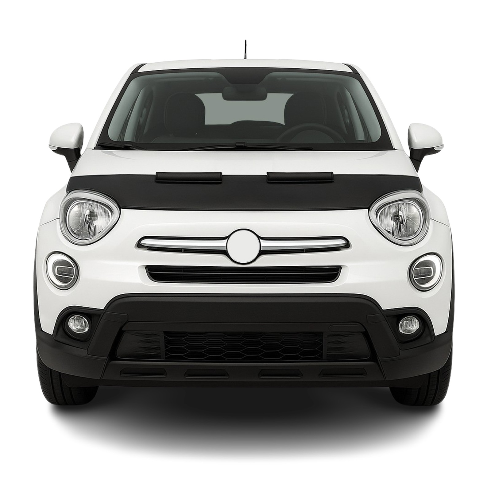 Masque de voiture noir protège capot Fiat 500X 2015-2026 en vinyle