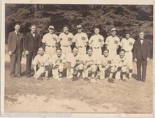 Early American Baseball Suburban League Champions Antique Team Group Photo 1937