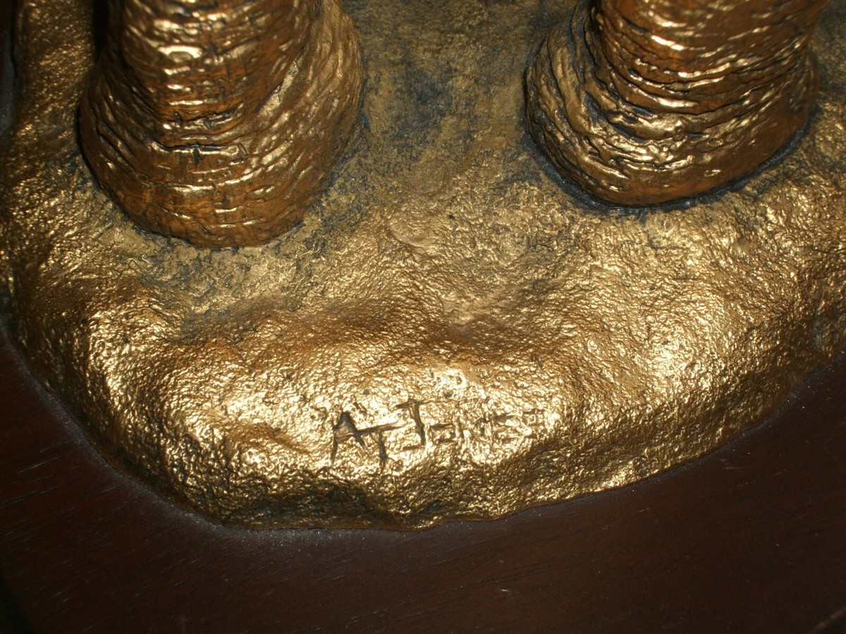 20TH CENTURY AMERICAN SCULPTURE THE GOLDEN ELEPHANT BY ANTHONY . J