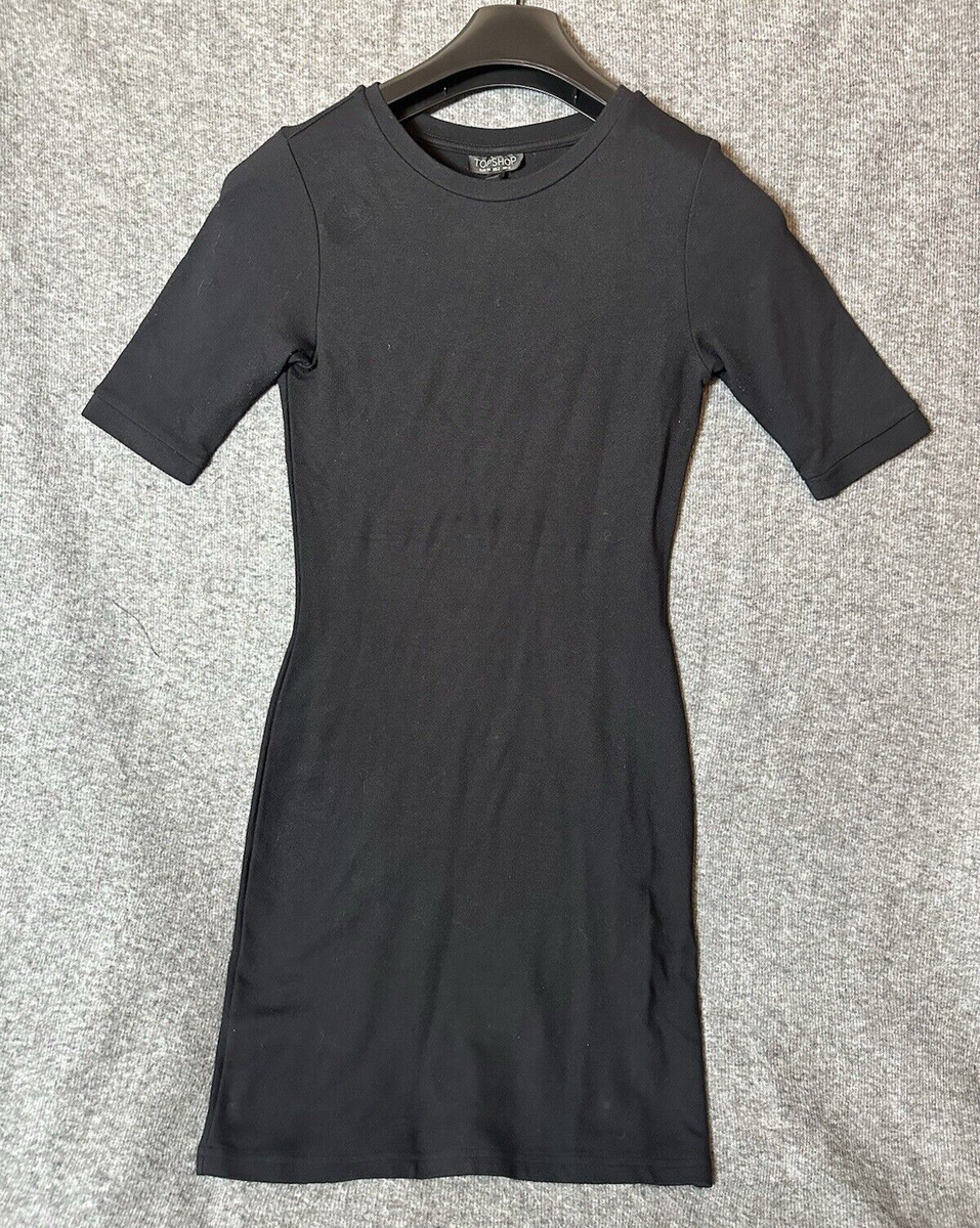 topshop black bodycon dress TOPSHOP Black Ribbed Knit Midi Bodycon Tank Dress