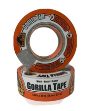 2 Pack Gorilla Tape 6025001 White Duct Tape 1.88 in. x 30 yd. New Ships Free