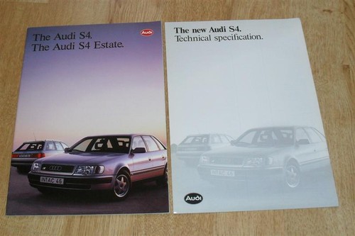 Audi S4 Saloon & Estate Brochure 1992 inc Specification Sheet