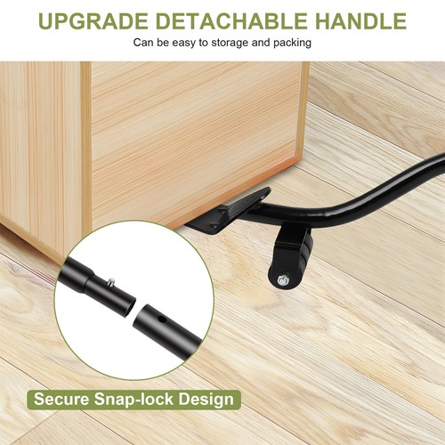 Heavy Duty Furniture Lifter with 5 360° Rotatable Rubber Wheels for Home Office - Picture 3 of 5