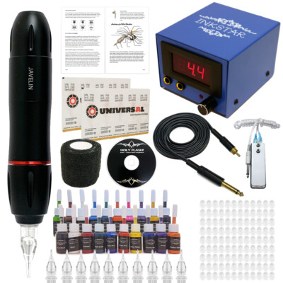 Javelin Tattoo Pen Kit Journey Starter Set Cartridge Machine Power Needle Ink