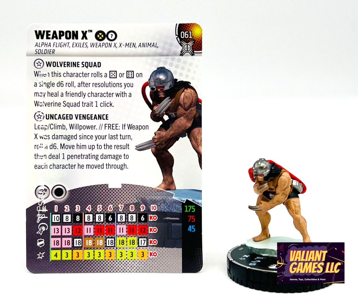 Marvel Heroclix Weapon X #061 w/ Card Deadpool Weapon X Set | eBay