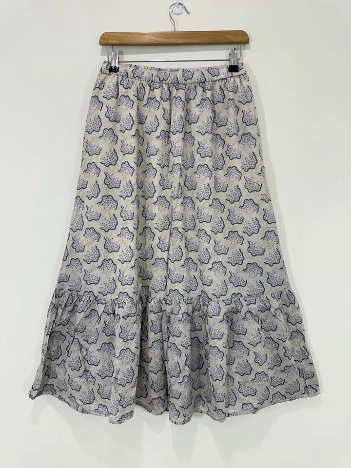 Maxi Falda Anna Sui x Uniqlo Mujer M (28-29 en Cintura) Púrpura Elástica Cintura Forrada Foto 2 de 4