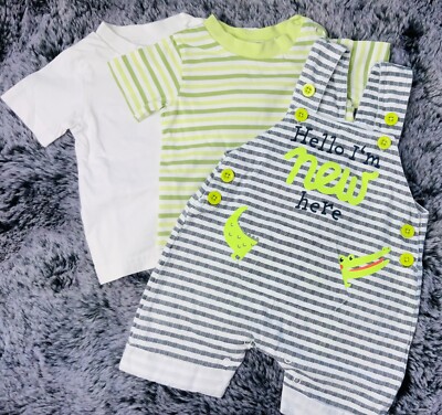 Baby Set. 3-tlg. Gr.62-68  shirt    Latzhose Hose    Baumwolle DopoDopo