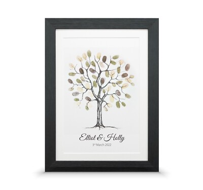 Fingerabdruck Hochzeitsbaum | Gästebuch Alternative | Hochzeit Daumenabdruck Baum