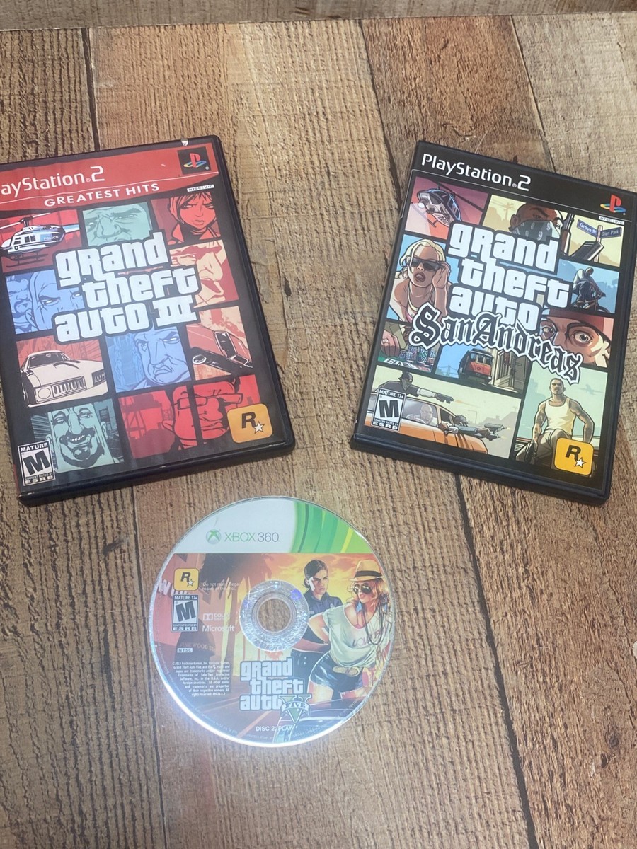 Grand Theft Auto 3, San Andreas (PS2) GTA V Disc Xbox 360