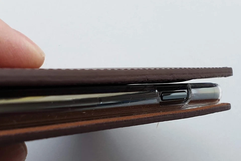 Capa carteira cartão iPhone 7 8 Plus X S9 Note 8 design VRS [diário de couro genuíno] - Imagem 3 de 4