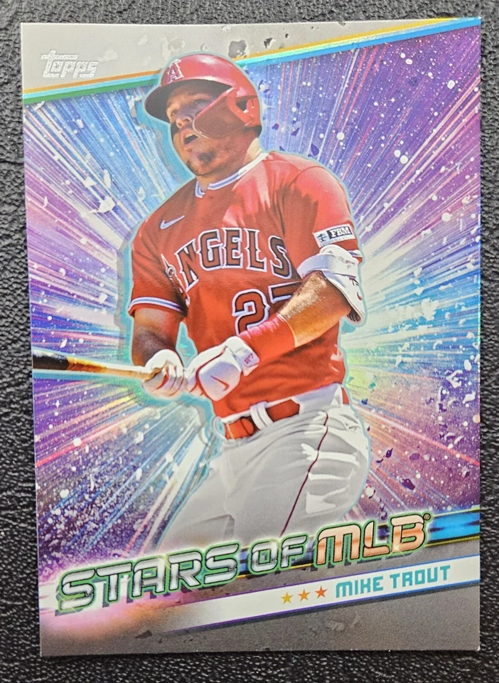 2024 Topps Series 1 Mike Trout #SMLB-2 6 Card Lot - Angels - Image 2 of 3