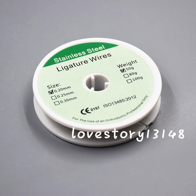 1 Roll Dental Orthodontic Ligature Wire Round Spool Stainless Steel 0