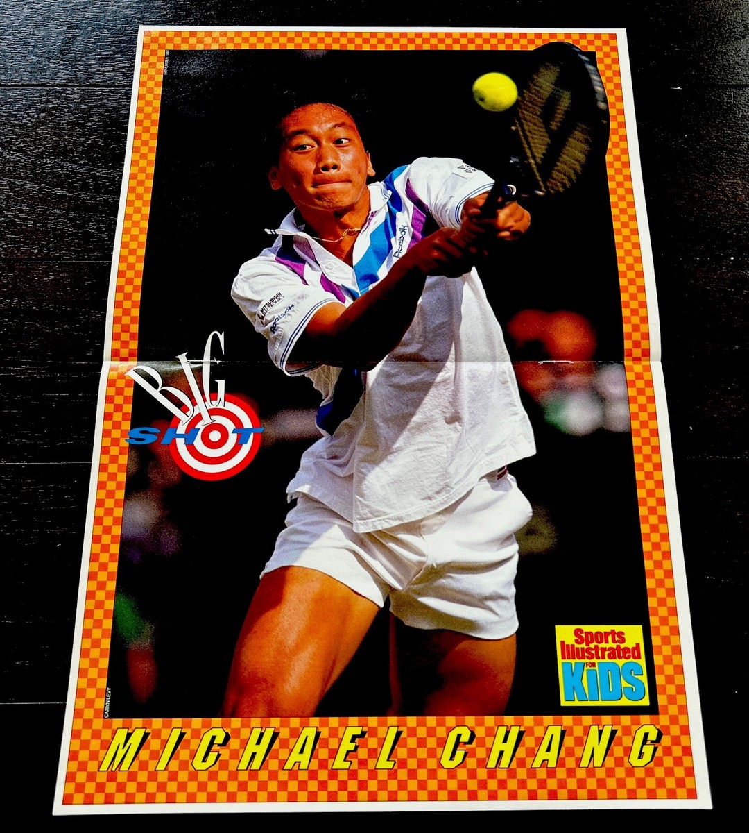 MICHAEL CHANG ROOKIE POSTER RARE 1991 SI FOR KIDS Tennis Legend