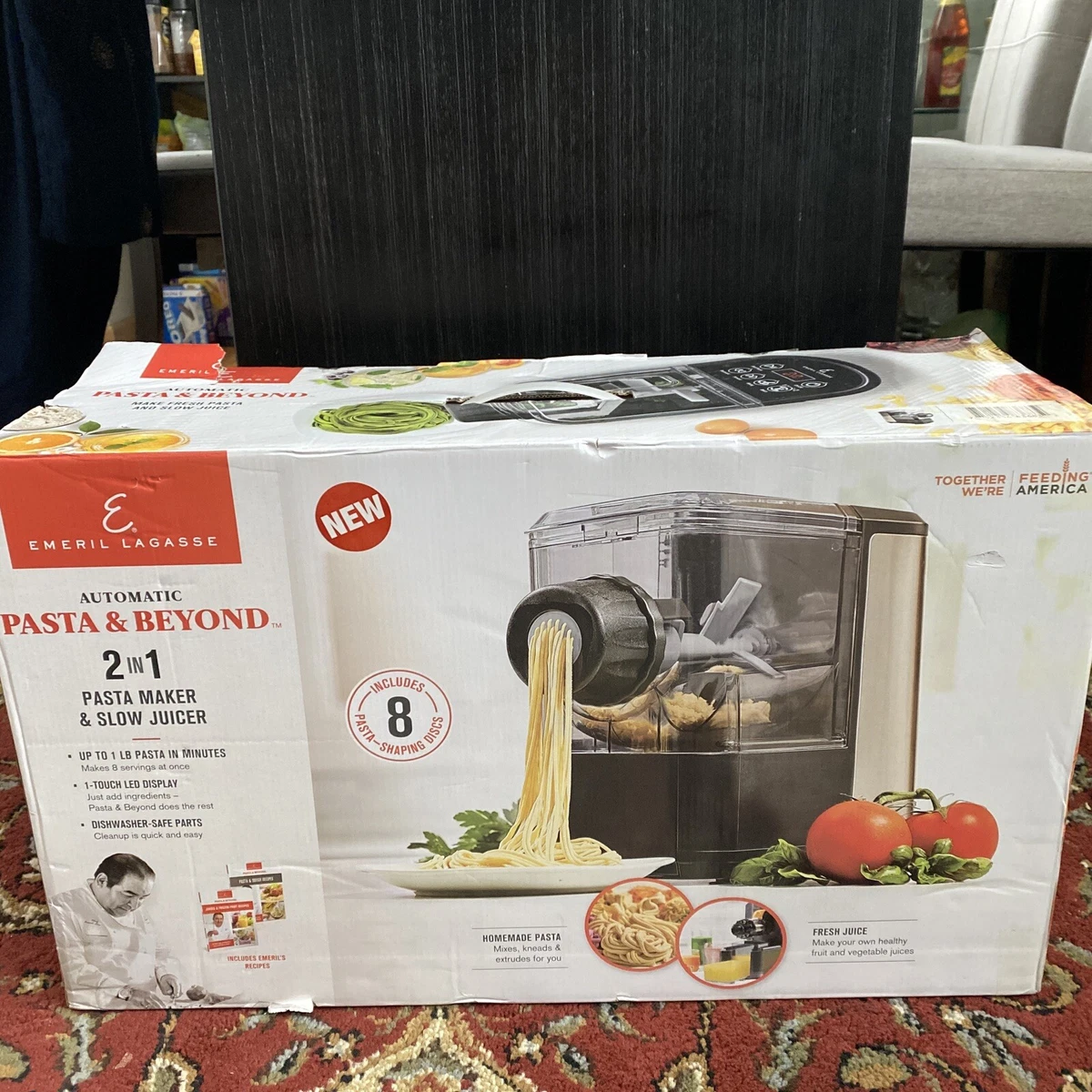Emeril Lagasse Pasta Beyond 2 in 1 Pasta Maker and Juicer Soft Serve w Accs