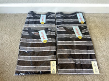 LOT of 4 NEW Cat Jack Boys Size S 6/7 Short Sleeve T-Shirt Striped Blue