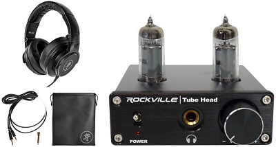 Mackie MC-150 Closed-Back Studio Monitoring Headphones+Tube Headphone Amp