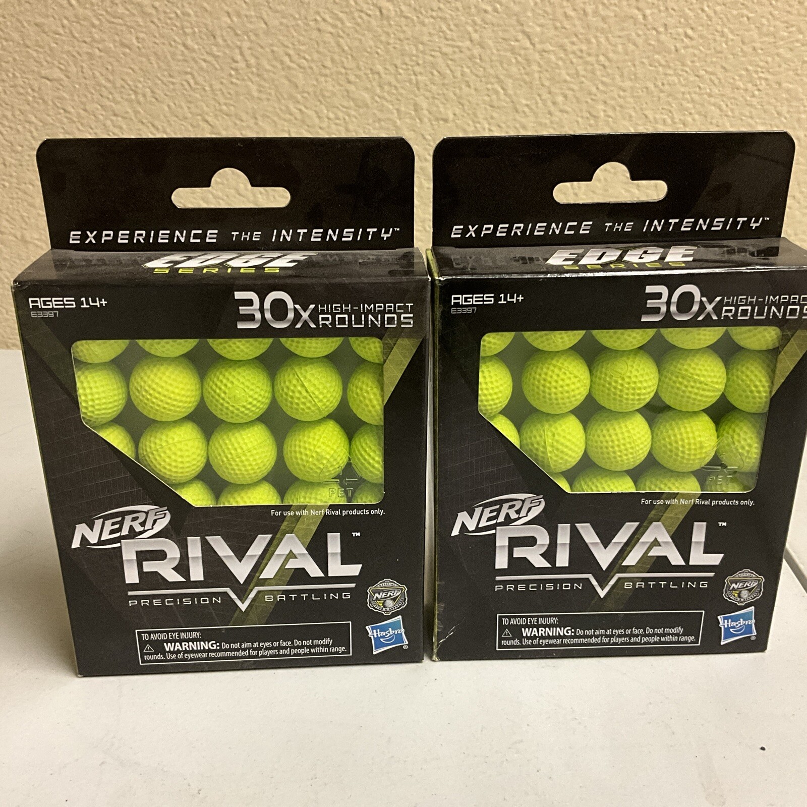 Nerf Mini Rival Rounds NERF Rival Series High Impact 30x Rounds Green Lot of 2 boxes (60 Balls ...
