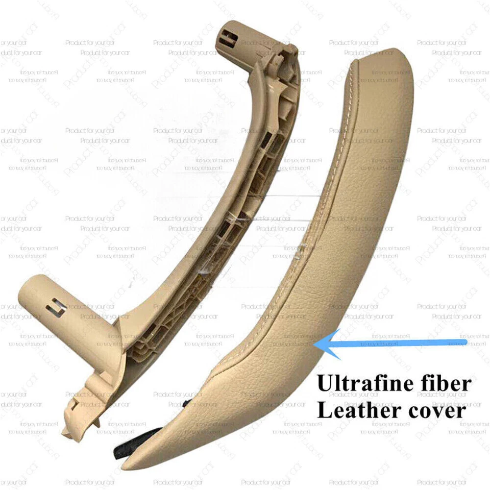 Conjunto de cubierta de cuero con manija de tirador de puerta interior para BMW X3 X4 F25 F26 2010-2016 Foto 3 de 4