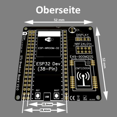 WISPR OpenDTU Platine ESP32 DIY PCB Balkonkraftwerk Hoymiles HM HMS HMT Ahoy Open DTU