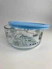 Clear Pyrex w/ Blue Lid Star Wars Darth Vader Disney 4 Cup Storage Container