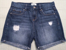 Junior Size 25 William Rast Blue Distressed Denim Walking Shorts