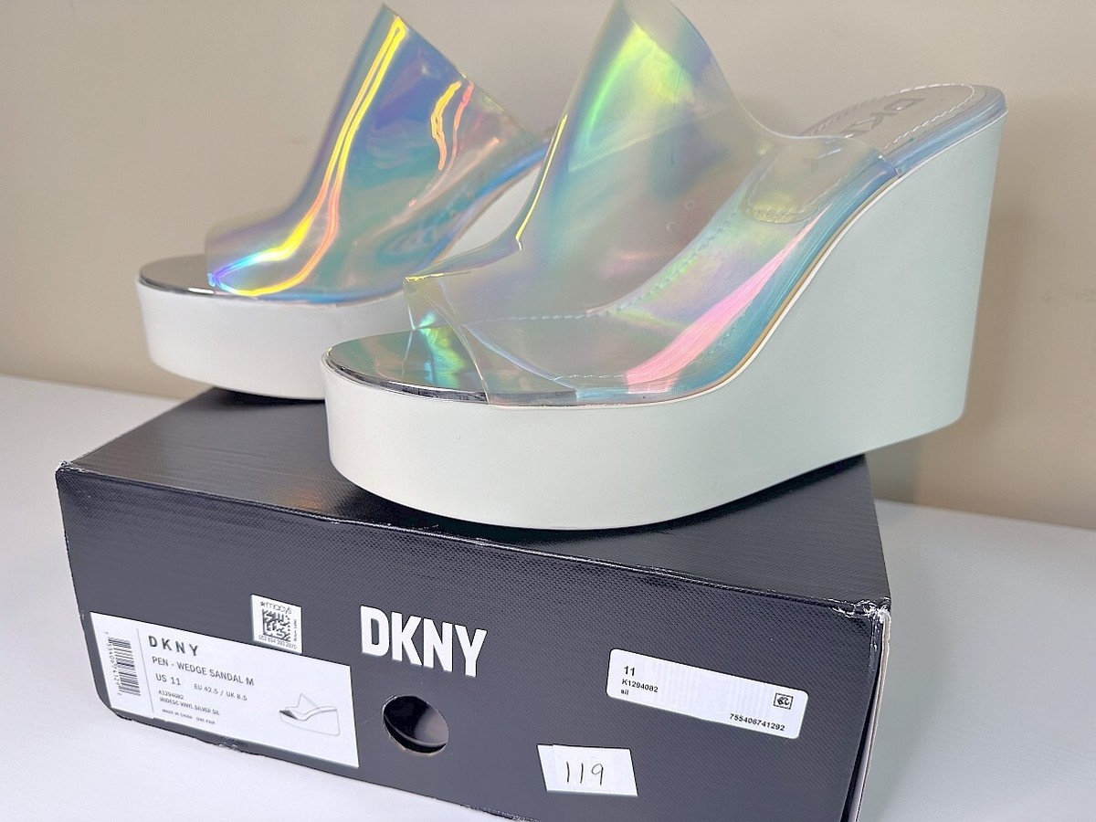 ⚜️美品⚜️　　　DKNY パール　トップス DKNY LOGO SLIPPERS IN BLACK 8.5 (B,M) NEW | eBay