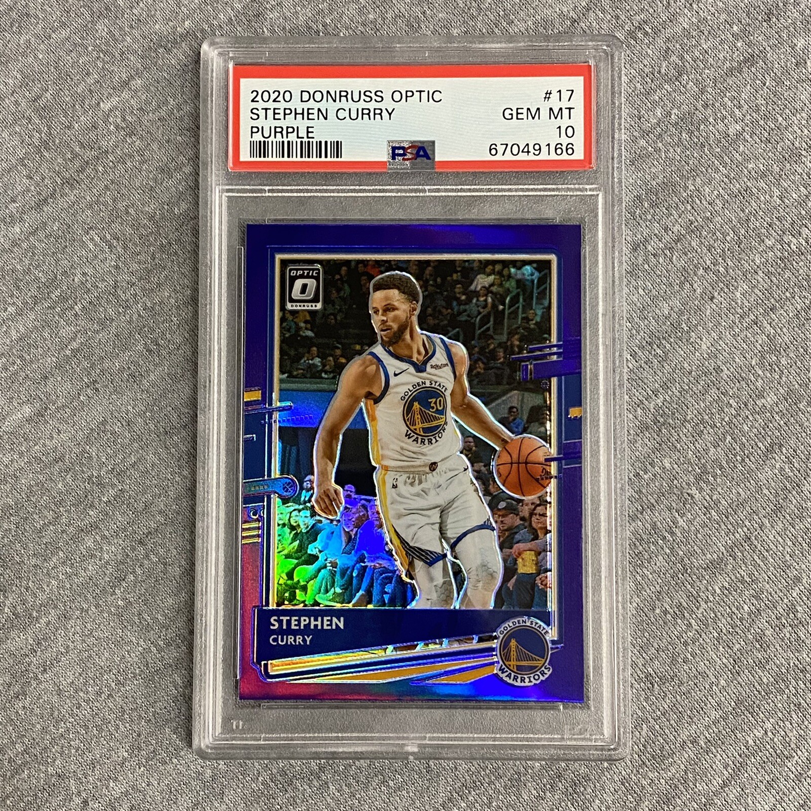 2020 Donruss Optic #17 Stephen Curry Purple PSA 10 Warriors