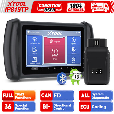 XTOOL USED IP819TP All Systems Diagnostic Scanner Bidirectional TPMS Programming